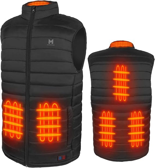 6 Heating Zones 3-Level Temperature Control Heated Vest for Men and Women, Lightweight Electric Heated Vest