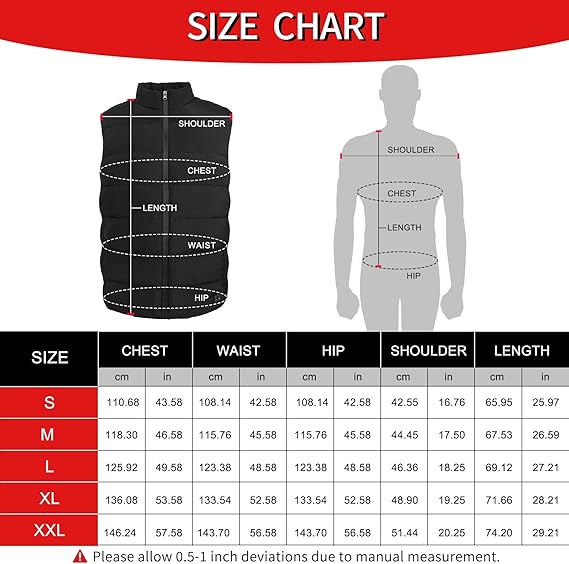 6 Heat Zone 3 Level Temperature Control Heated Down Vest for Men and Women, 90% Down, 650 Fill Power